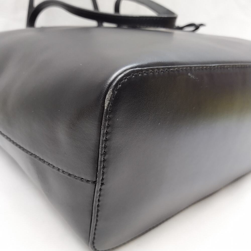 Kate Spade New York Black Leather Doublde Handles Zippet Tote Shoulder Bag - Picture 10 of 16